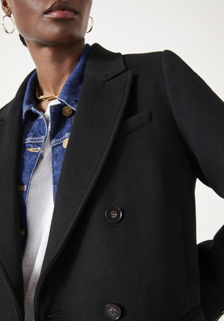 Miranda Double Breasted Wool Blend Coat