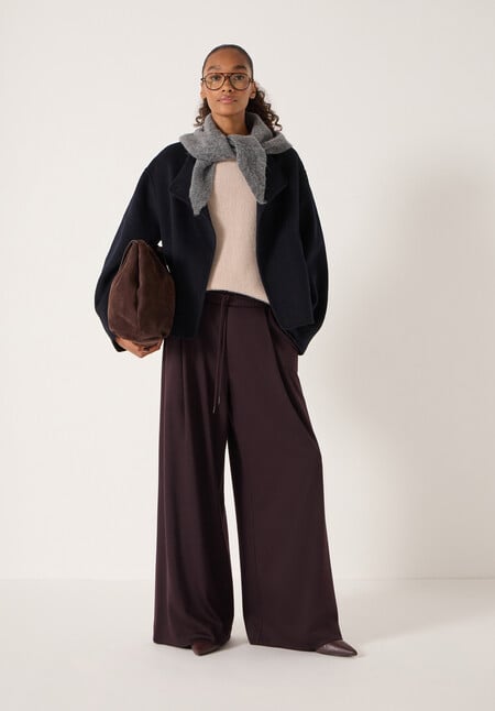 Pure Wool Double Faced Collarless Jacket