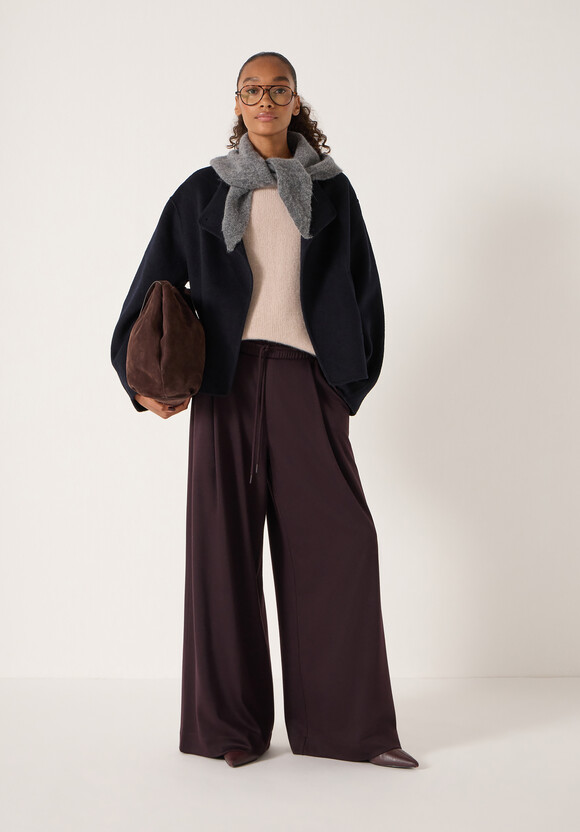 Pure Wool Double Faced Collarless Jacket