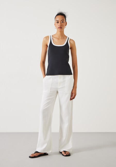 Lena Contrast Trim Vest