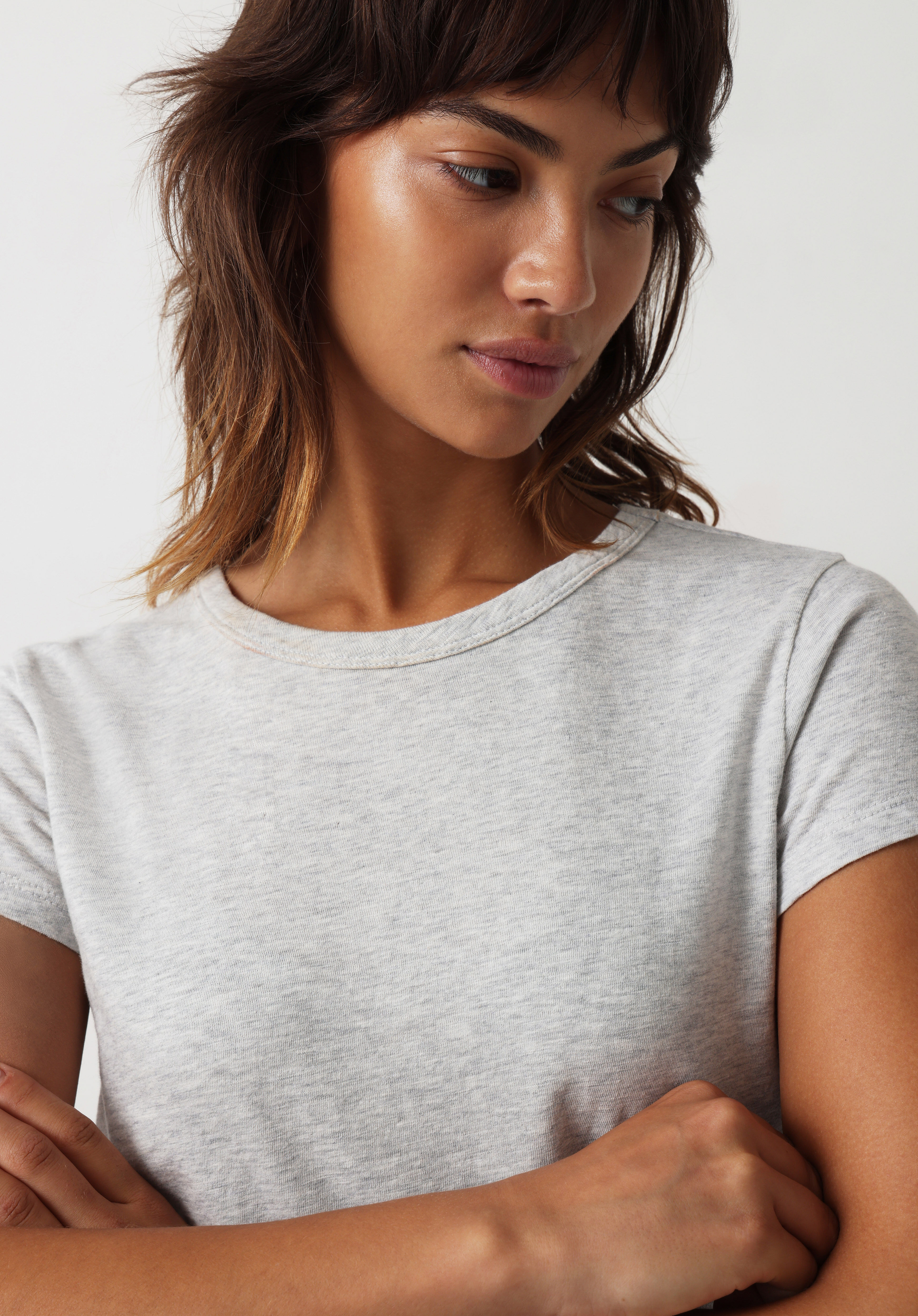 Crew neck slim fit t shirt best sale