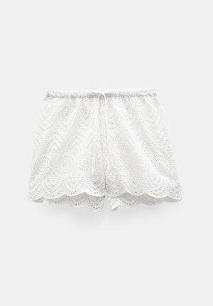 Margot Cotton Broderie Pull On Shorts