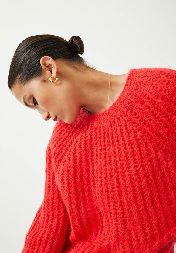 Tabby Fluffy Jumper With Mohair