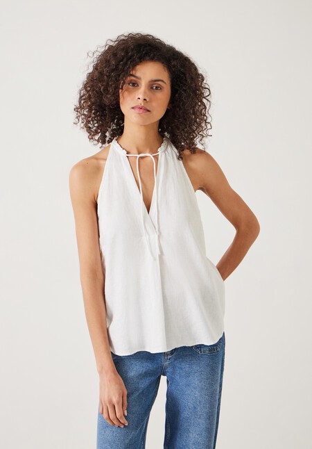 Tia Halter Linen Cami