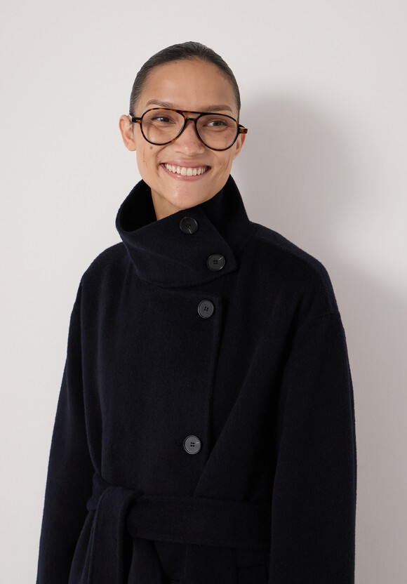 Pure Wool Double Faced Belted Coat