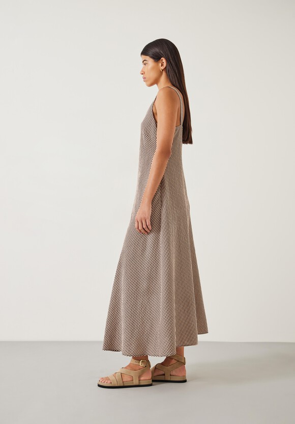 Lina Gingham Maxi Dress