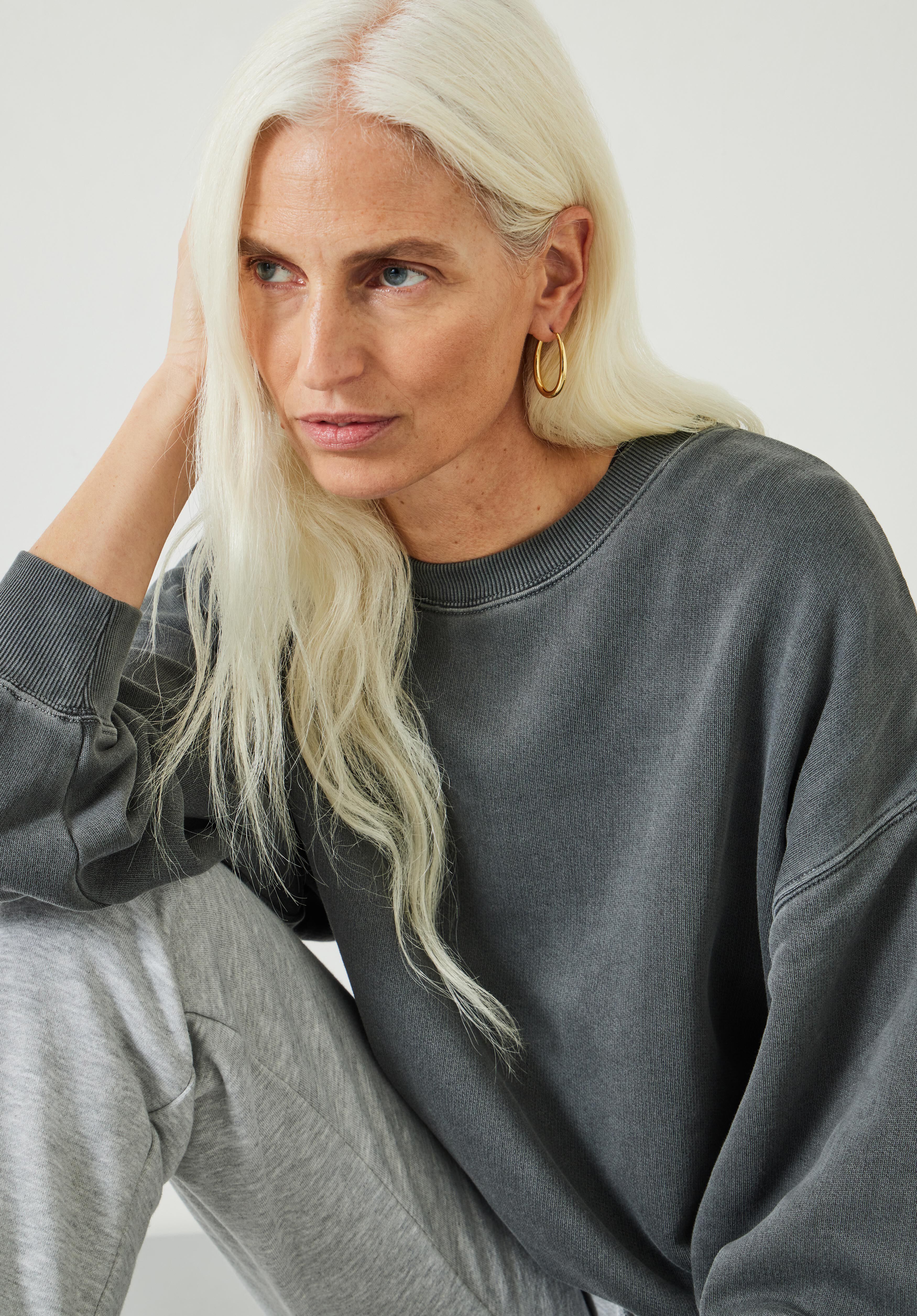 Grey sweatshirt oversized shop