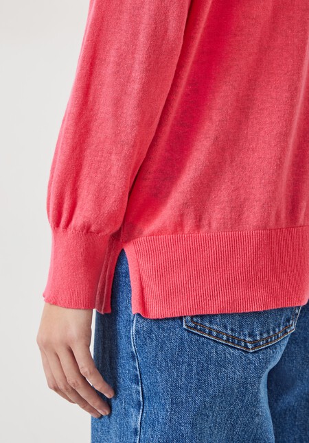 Cara Relaxed Fit Linen Blend Crew