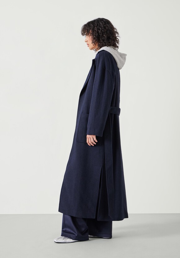 Kaitlin Wool Blend Herringbone Coat