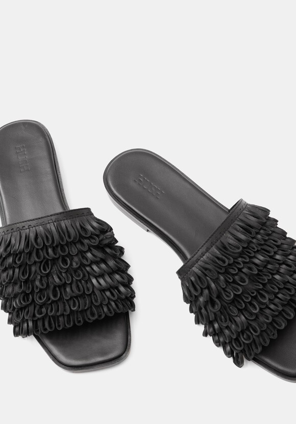 Leather Fringe Sandals