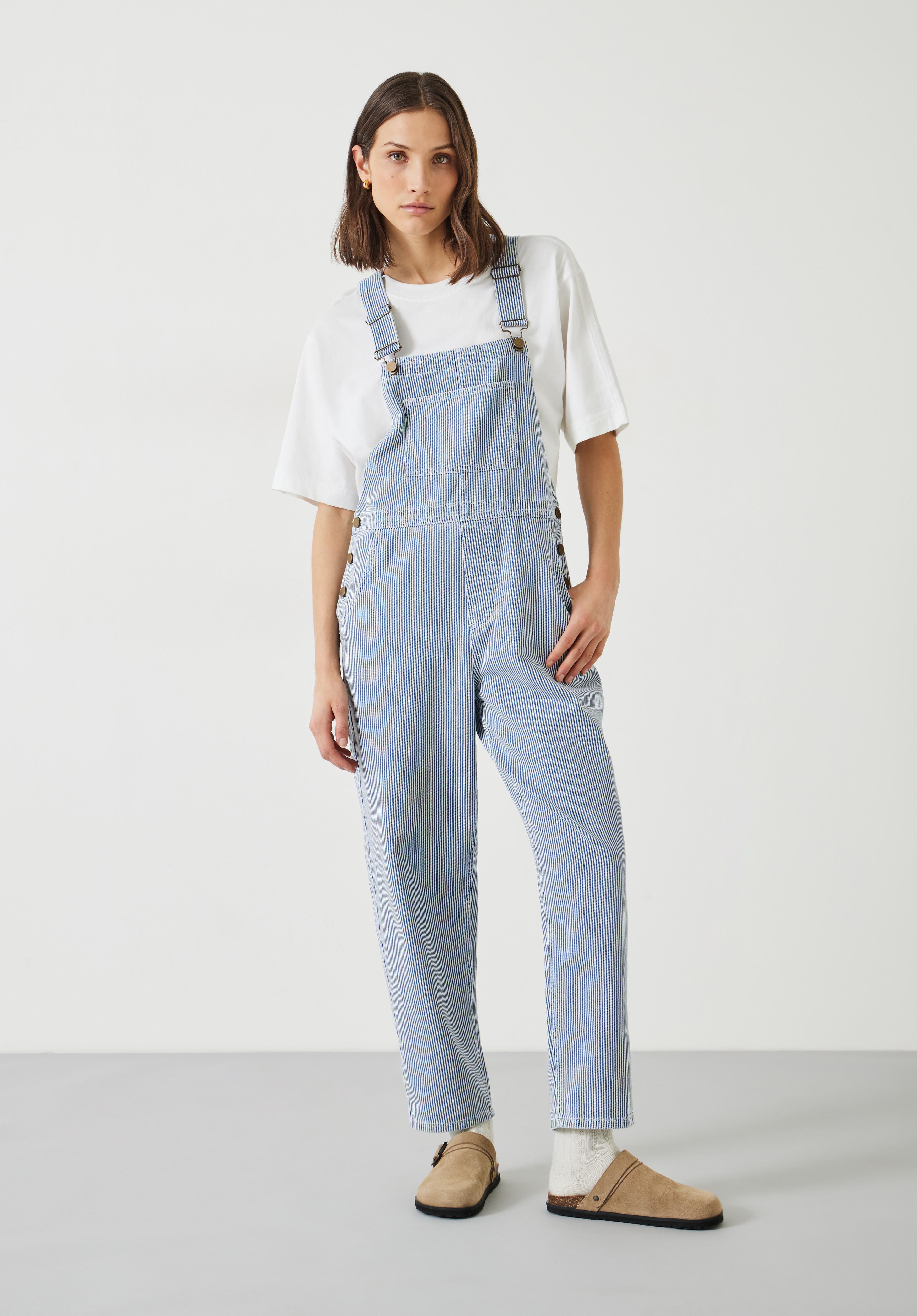 Wilder Striped Dungarees Blue White hush