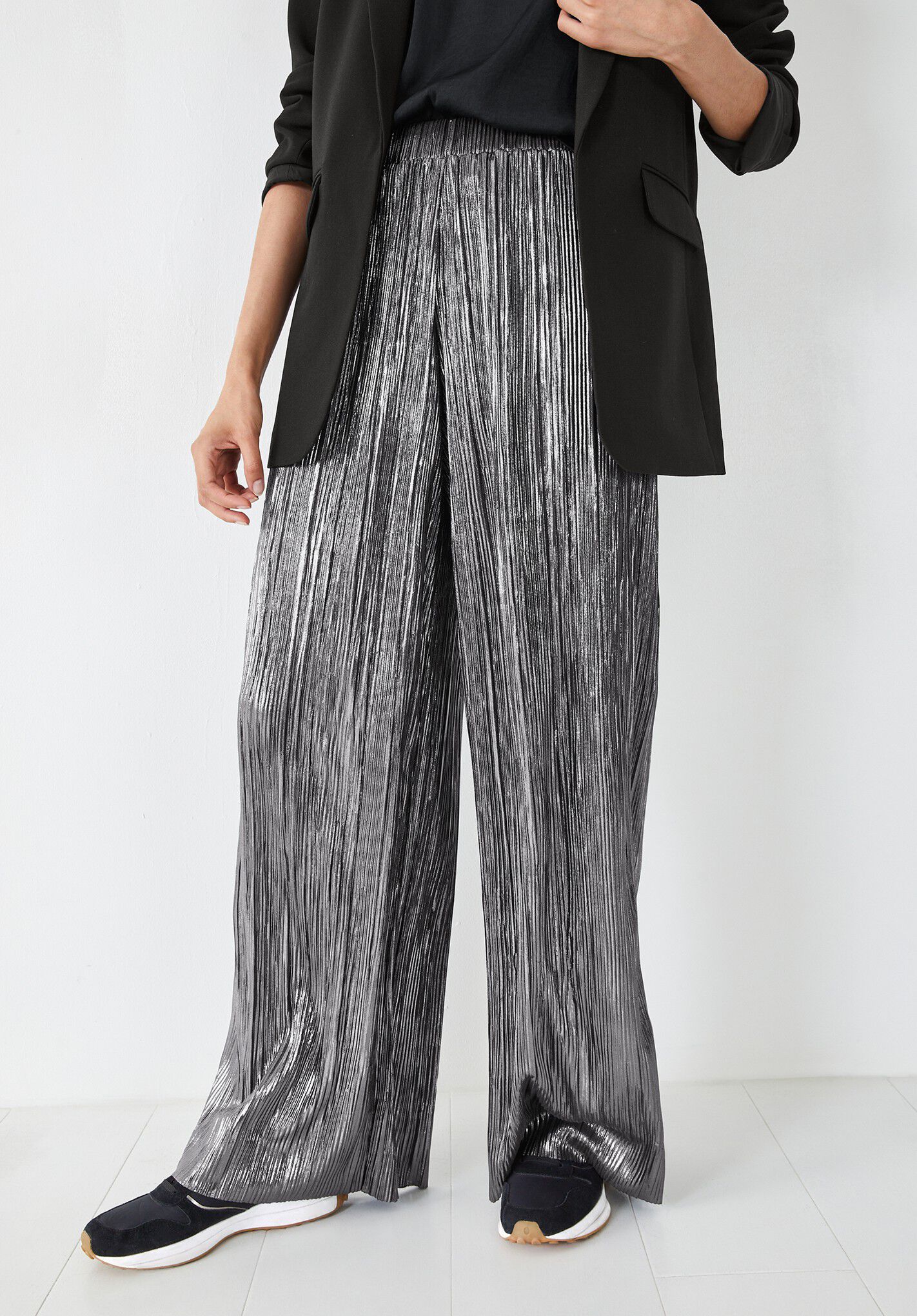 Silver grey palazzo pants 2025