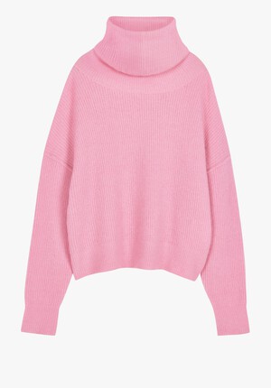Meryll Roll Neck Ribbed Crop Jumper