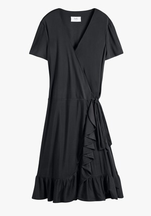 Jersey Frill Wrap Dress