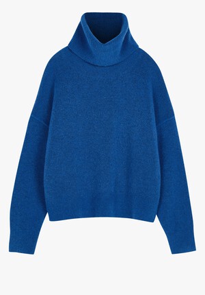 Meryll Crop Wool Blend Roll Neck Jumper