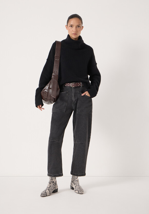 Cropped Meryl Wool Blend Jumper
