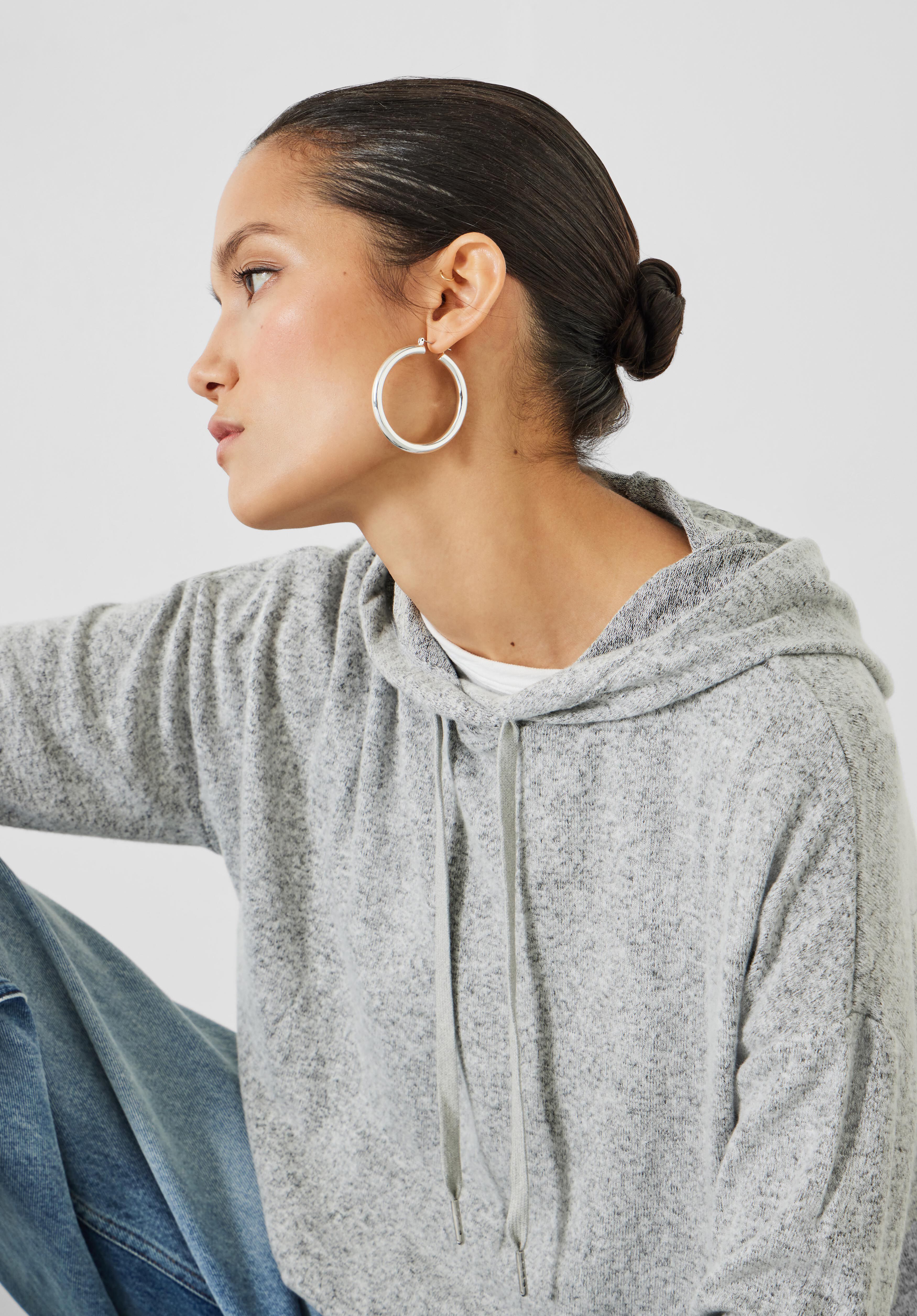 Elle Supersoft Hoodie Palest Grey Marl hush