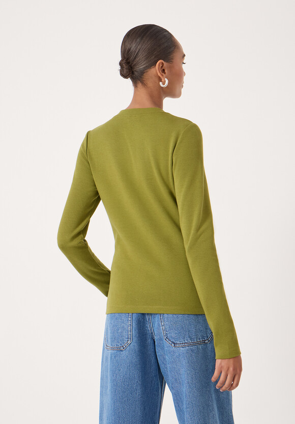 Button Detail Jersey Cardigan