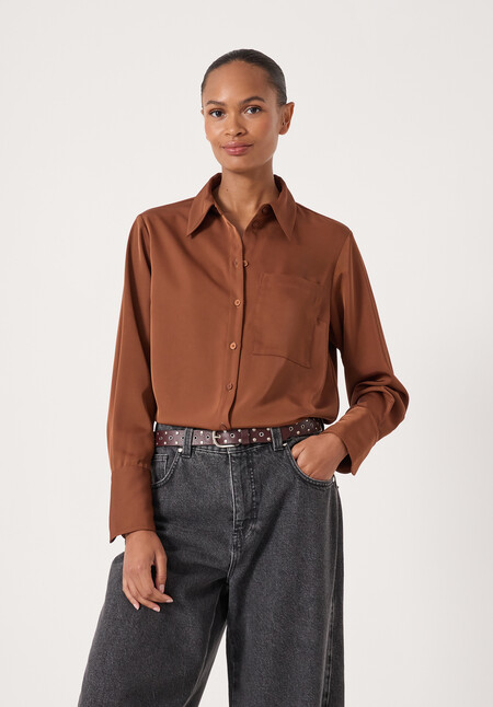 Long Sleeve Satin Shirt