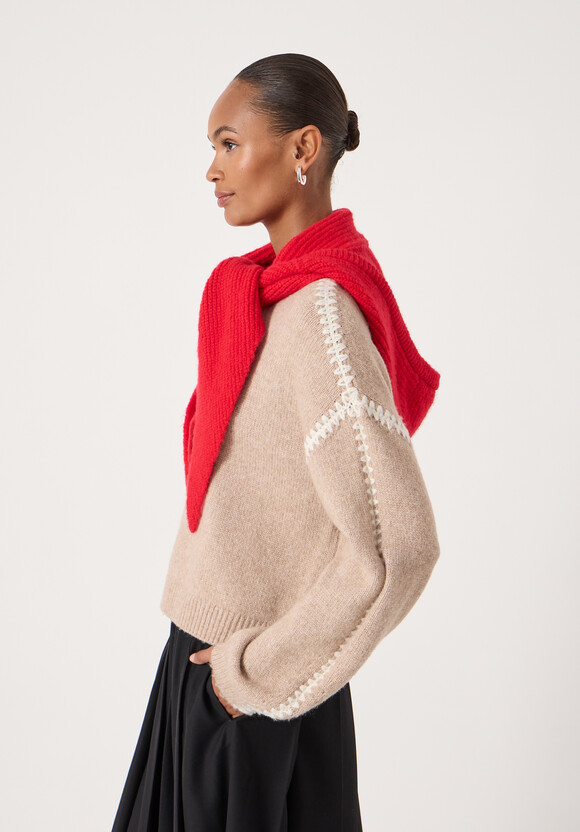Knitted Hooded Scarf