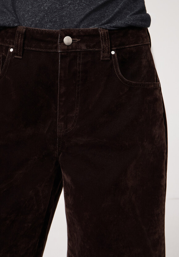 Velvet Cropped Bree Barrel Leg Jeans