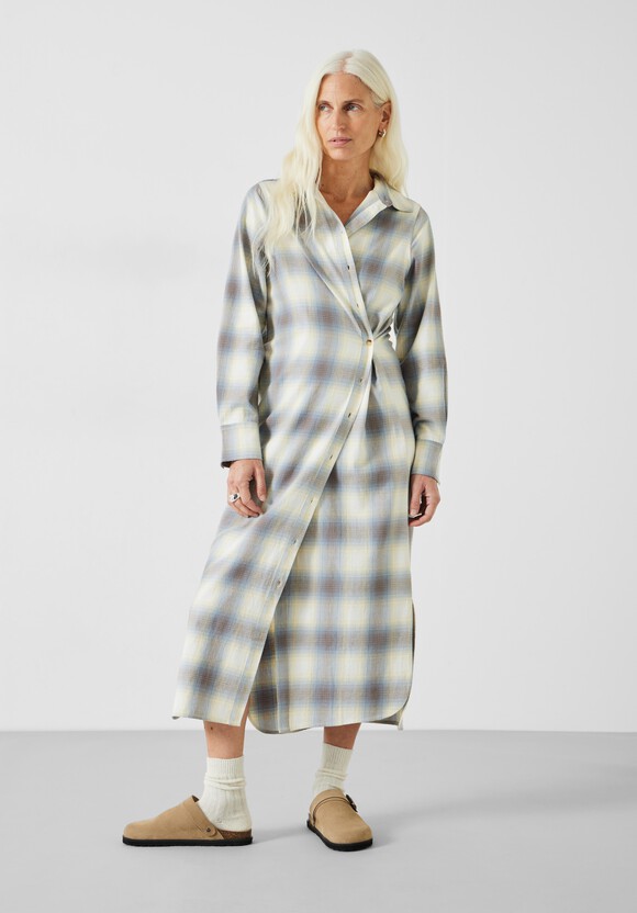 Aida Check Midi Dress