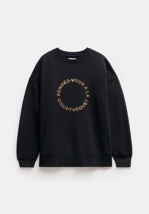 Discotheque Graphic Oversized Sweatshirt