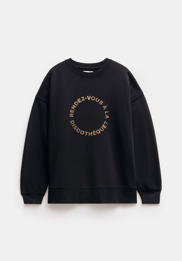Discotheque Graphic Oversized Sweatshirt