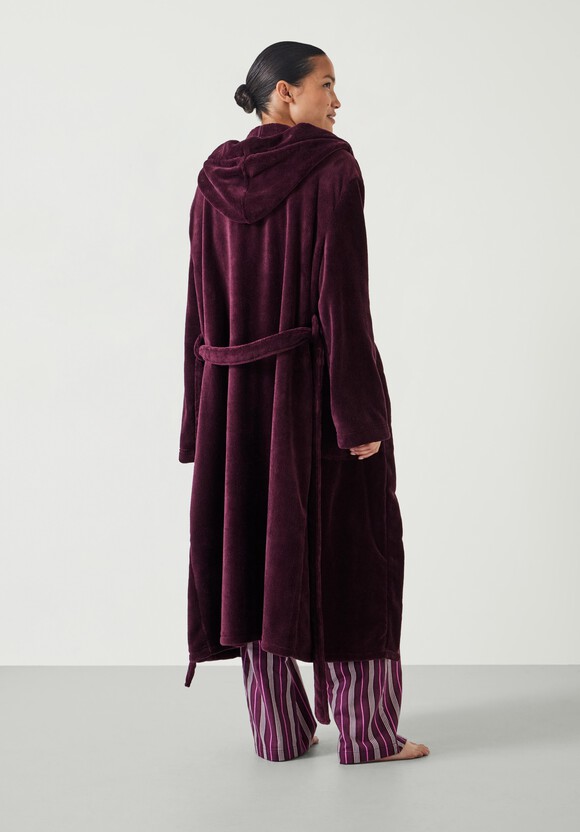 Fluffy Hooded Dressing Gown