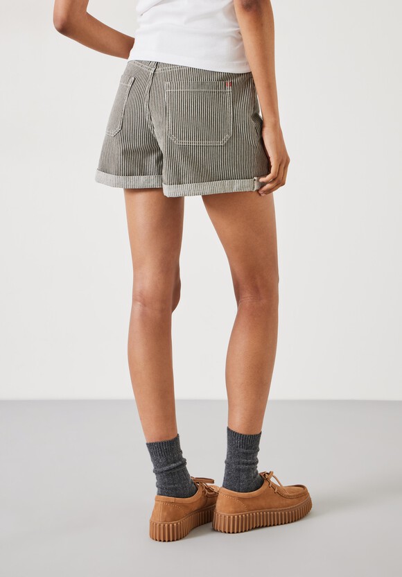 Amalia Stripe Denim Shorts