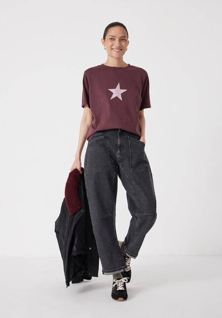 Metallic Star Graphic T-Shirt