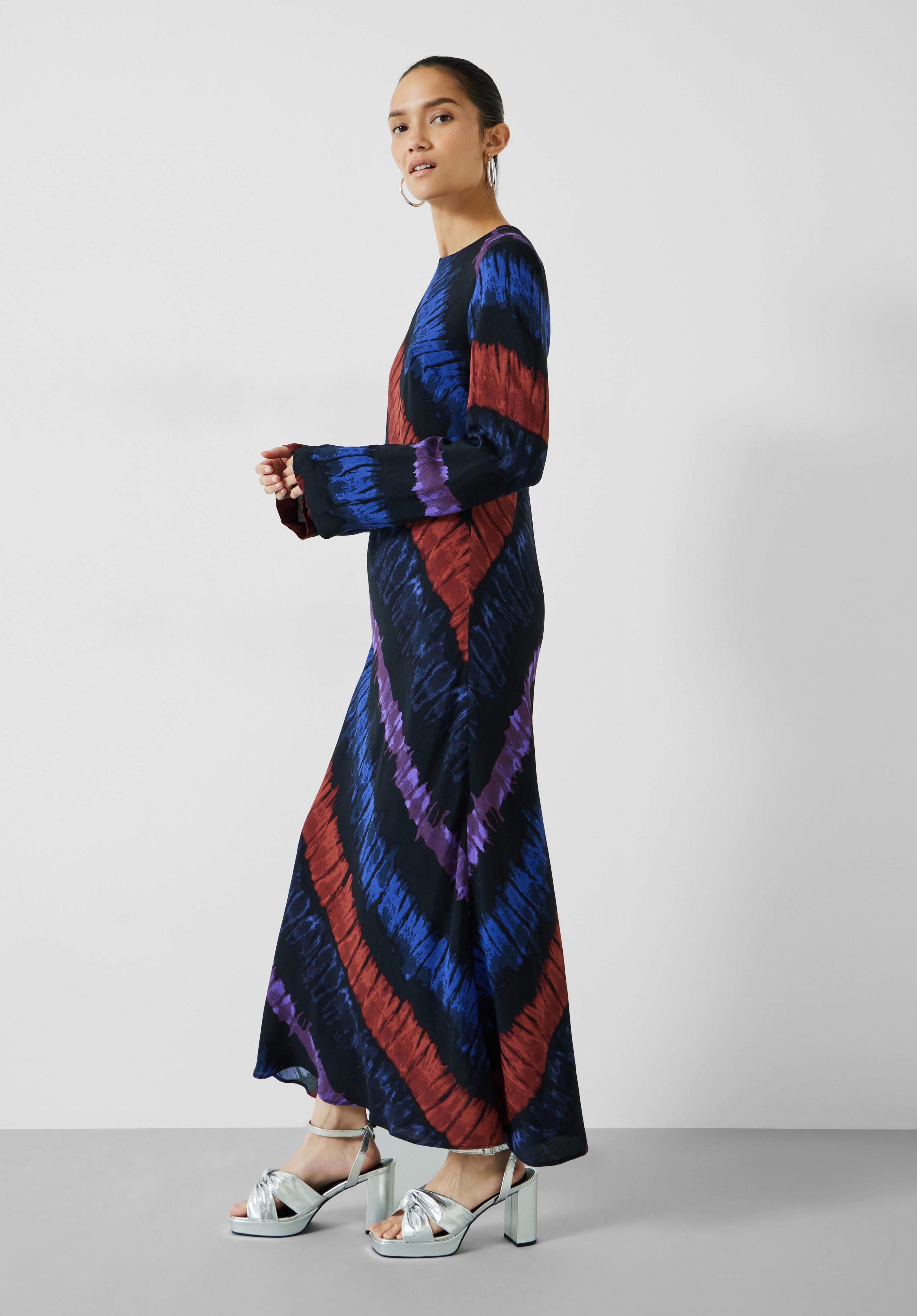 Tie dye maxi 2025 dress with sleeves