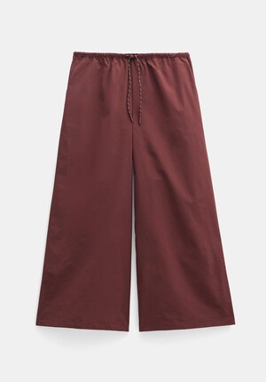 Technical Melissa Wide Leg Cropped Trousers