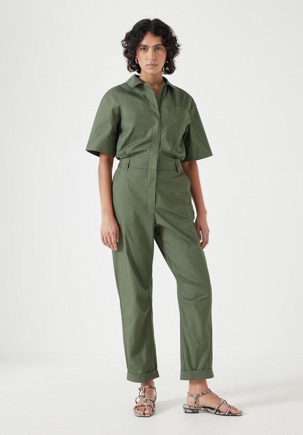 Lightweight Cotton Utility Jumpsuit