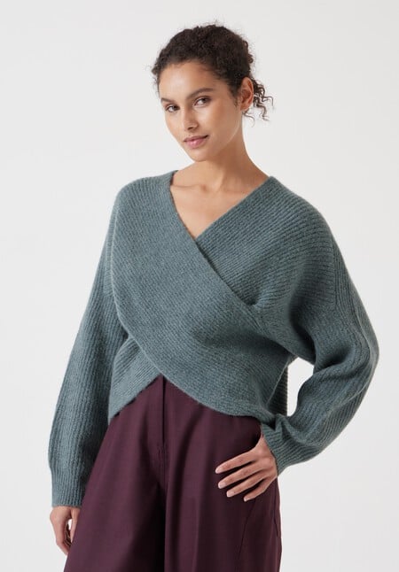 Betty Fluffy Cross Front Jumper