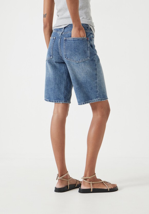 Long Boyfriend Denim Shorts
