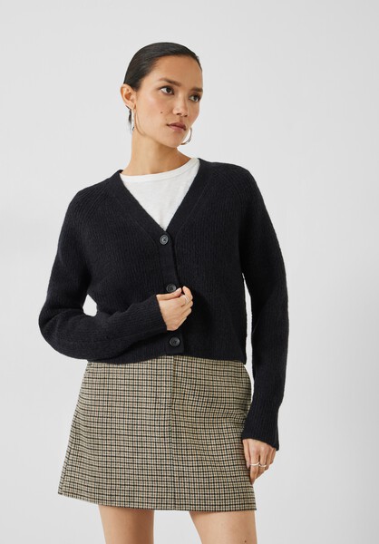 Riva Cropped Ribbed Cardigan