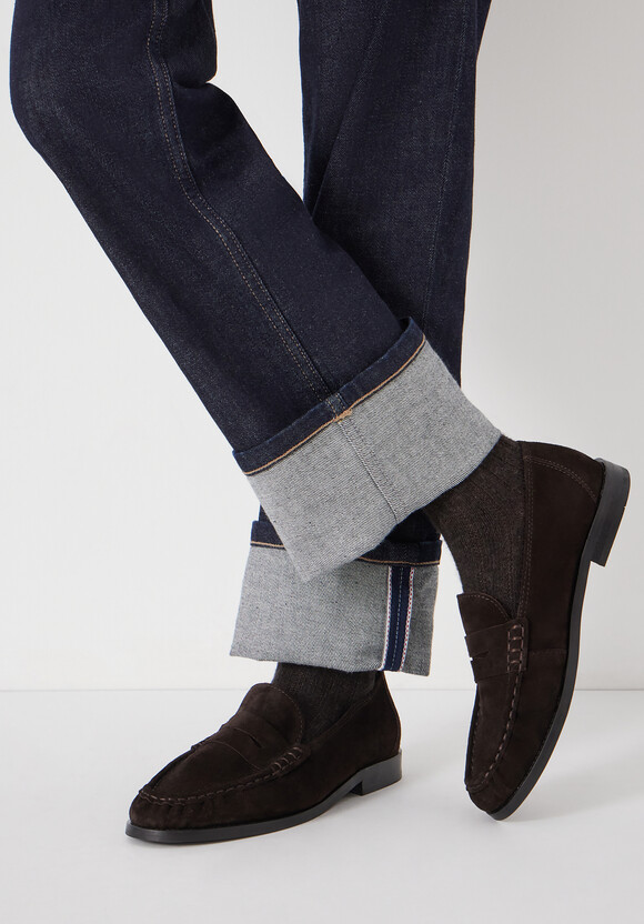 Suede Almond Toe Loafers