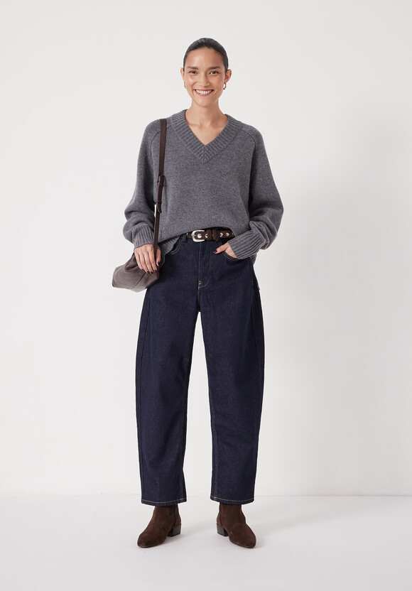 Erica Merino Wool V Neck Jumper