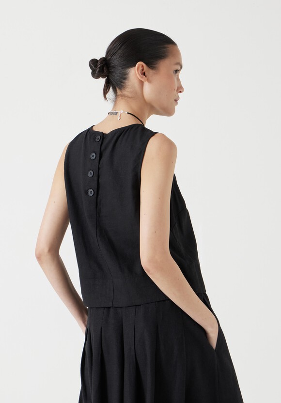 Vera Linen Blend Shell Top