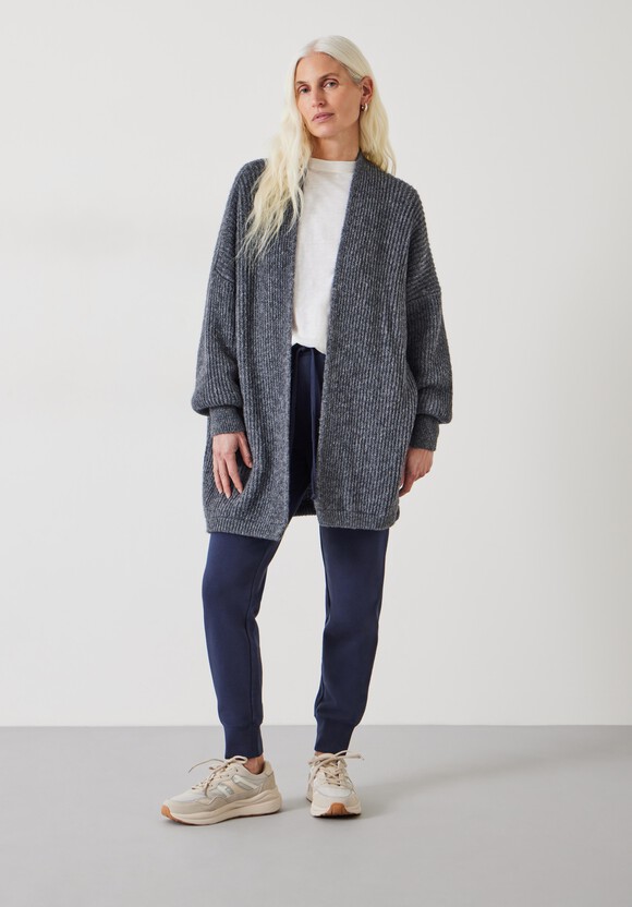 Loretta Longline Fluffy Cardigan With Alpaca