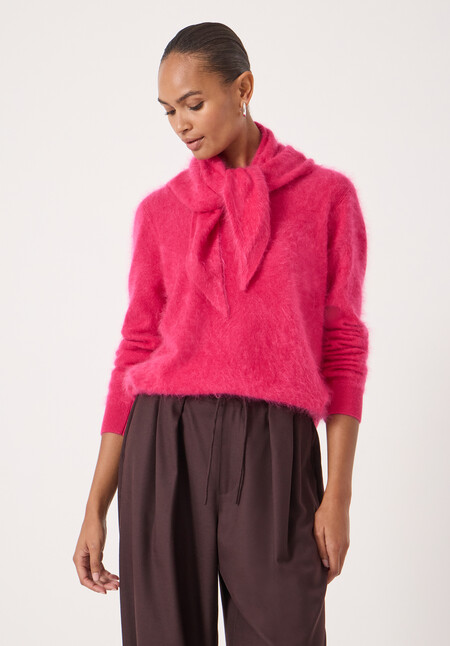 Brushed Cashmere Triange Scarf