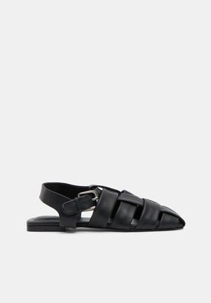 Leather Caged Fisherman Sandals
