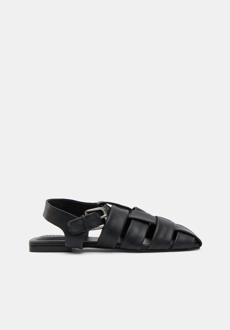 Leather Caged Fisherman Sandals