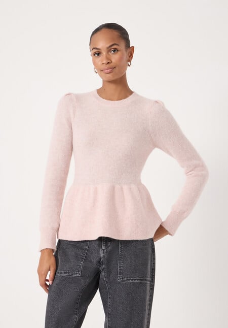 Wool Blend Peplum Top