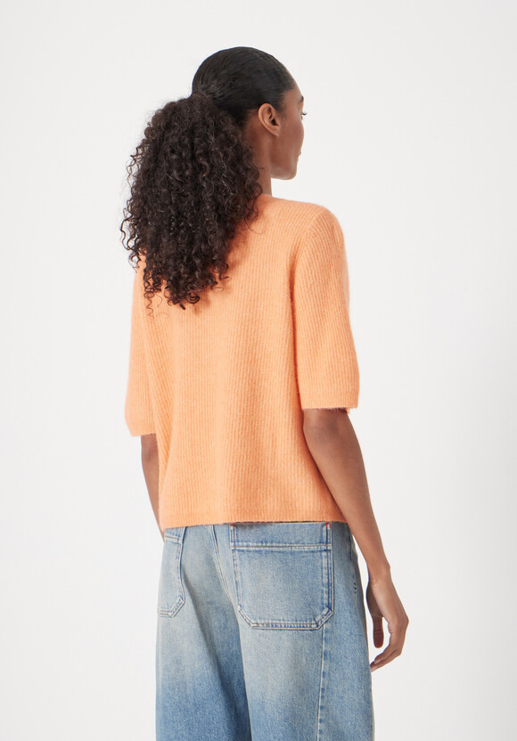 Short Sleeve Ribbed Cardigan