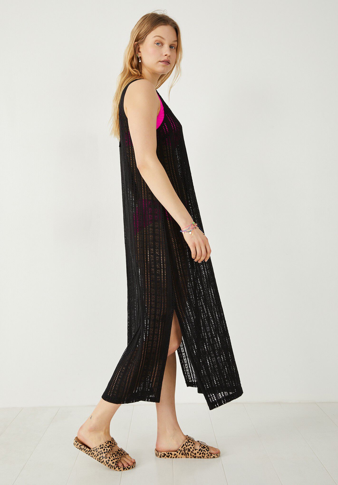 Callista Crochet Maxi Dress Black hush