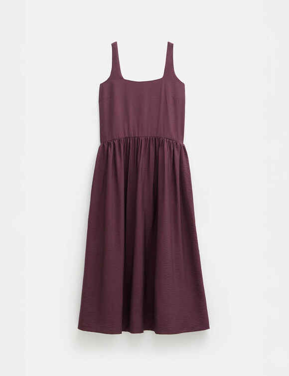 Air Flow Square Neck Midi Ballerina Dress