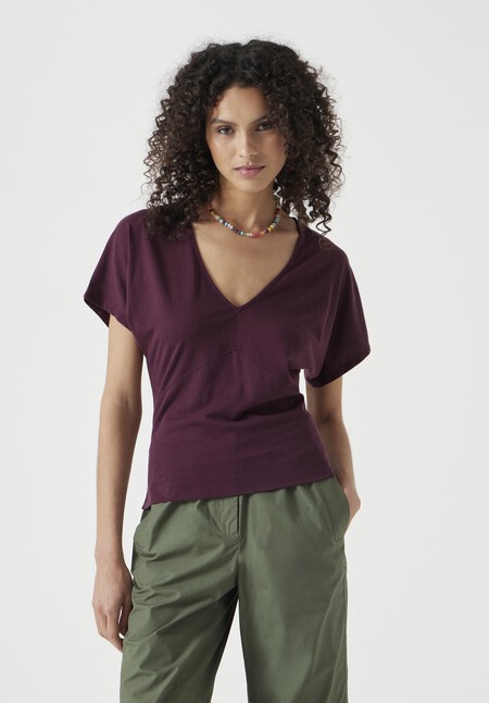 Grown On Sleeve V Neck T-Shirt