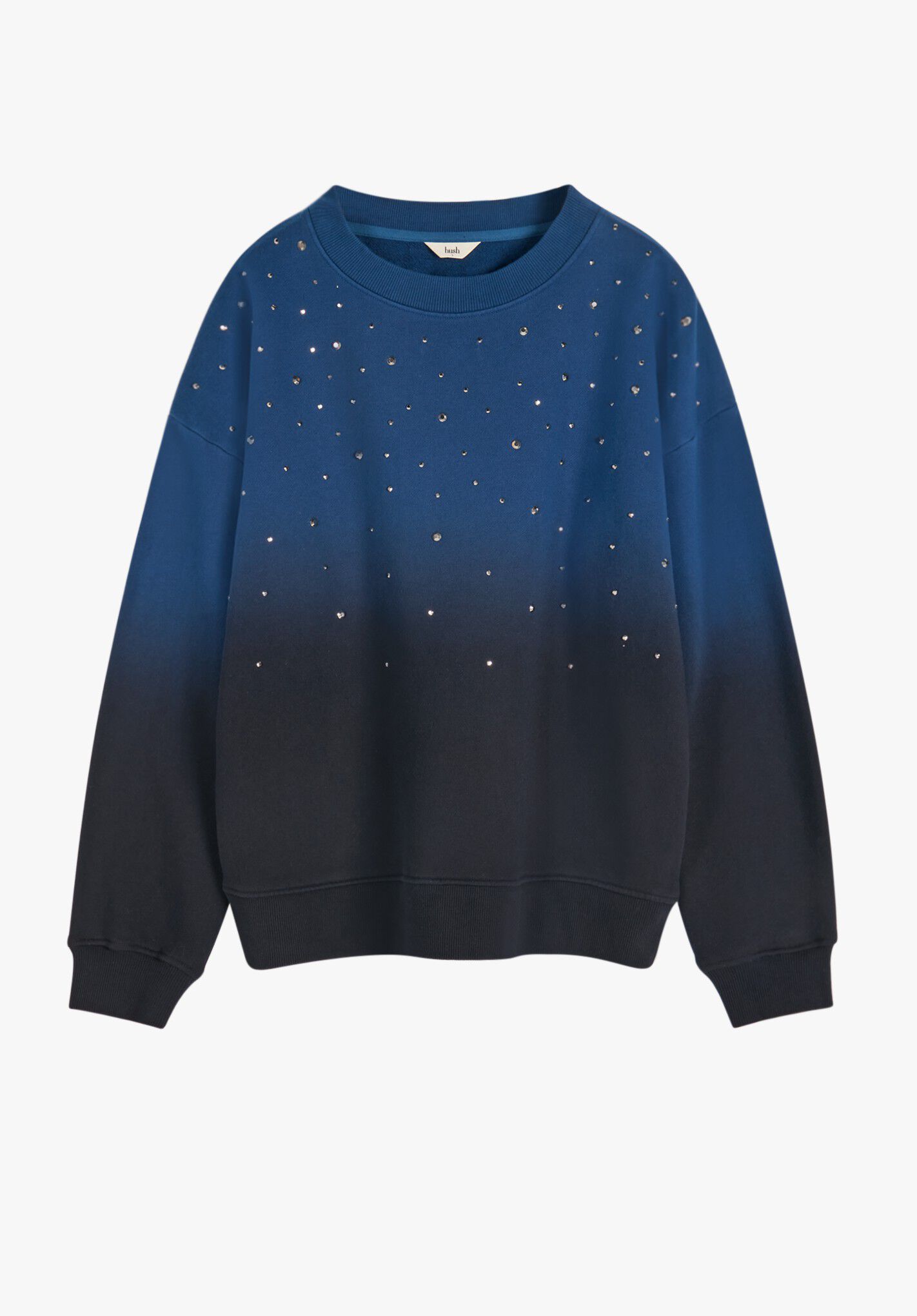Navy blue shop ombre cotton sweatshirt